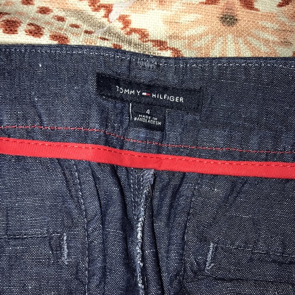 Tommy Hilfiger Blue Waverly Slim Stretch Capris Size 4 - Picture 2 of 5